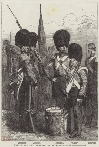 Tropas para la Guerra, Infantería Británica, Guardias (grabado) de English School