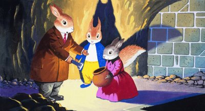 Tufty a la luz de la antorcha de English School