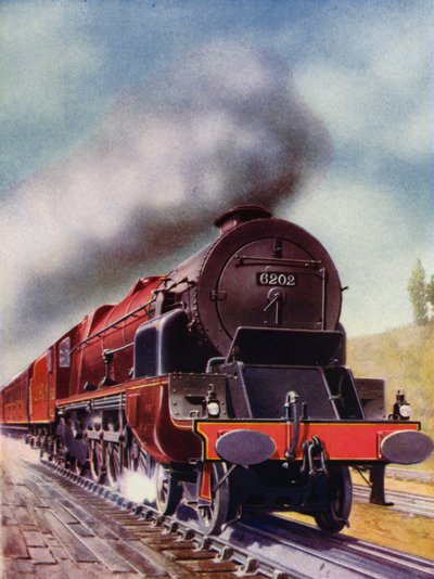 Locomotora de vapor Pacific 4-6-2 impulsada por turbina del Ferrocarril de Londres, Midland y Escocés de English School