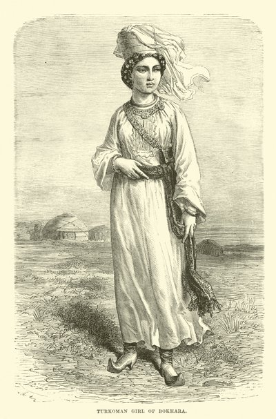 Chica turcomana de Bokhara de English School
