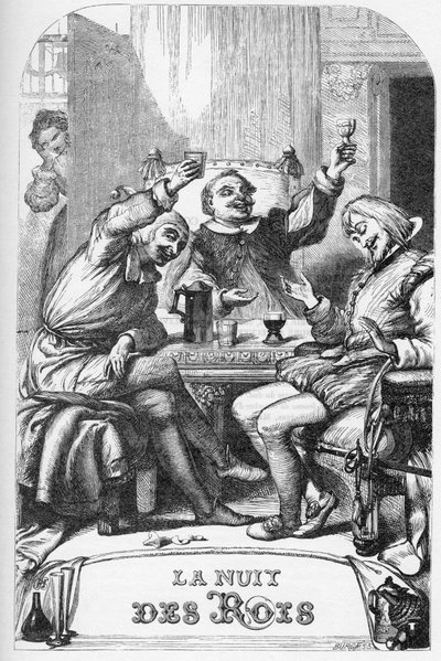 Noche de Reyes, o lo que quieras - Ilustración en “Obras completas de William Shakespeare” 1866 - Las ilustraciones y la forma general de esta edición son tomadas de Cassell