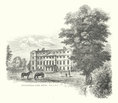 Twickenham Park House (grabado) de English School