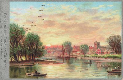 Ciudad de Twickenham en el río Támesis de English School