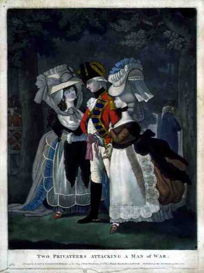 Dos Corsarios Atacando un Buque de Guerra de English School