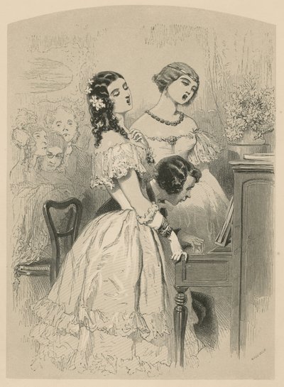 Dos jóvenes cantando con acompañamiento de piano de English School