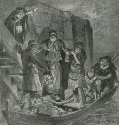 Tycho Brahe se aleja de su isla en la oscuridad de la noche de English School