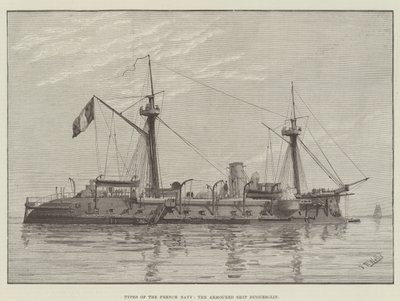Tipos de la Marina Francesa, el barco blindado Duguesclin de English School