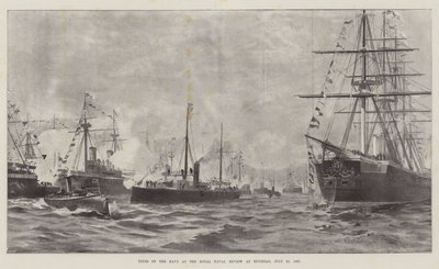 Tipos de la Armada en la Revisión Naval Real en Spithead, 23 de julio de 1887 de English School