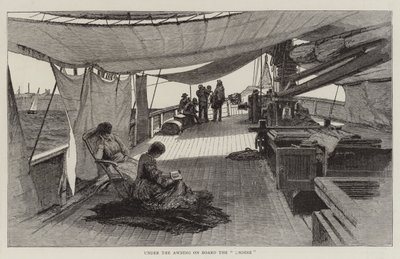 Bajo el toldo a bordo del "Undine" de English School