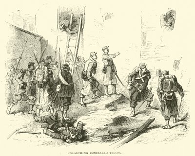 Desenterrando tropas ocultas, enero 1871 de English School