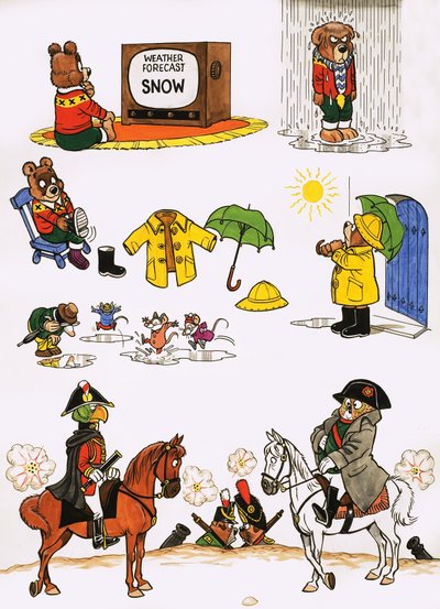 Caricaturas no identificadas de English School