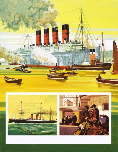Transatlántico de pasajeros no identificado de English School