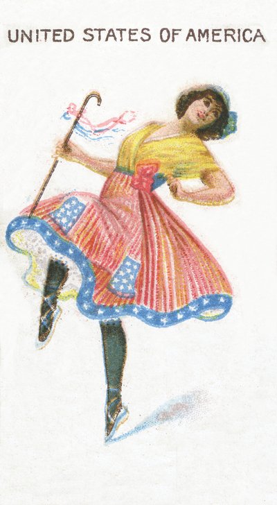 Estados Unidos de América, tarjeta de cigarrillos, 1915 de English School