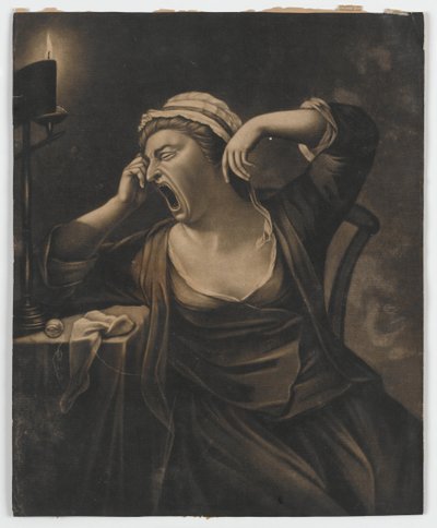 Sin título (mujer bostezando), c.1780 de English School