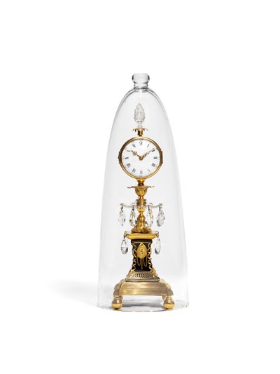 Reloj candelabro inusual de Jorge III, finales del siglo XVIII de English School
