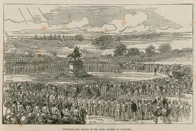 Inauguración de la estatua de Sir James Outram en Calcuta de English School