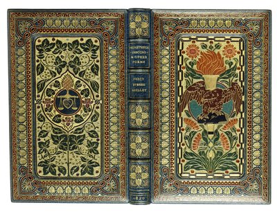 Cubiertas superior e inferior, con águila, antorcha, corazón, balanza y diseños florales, 1820 de English School