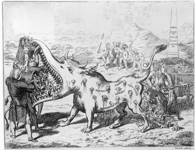 Vacunación, publicado por J.L.Stuart, 1802 de English School