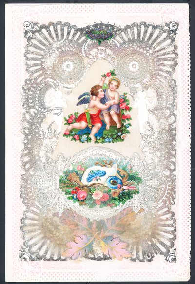 Tarjeta de felicitación del Día de San Valentín con Cupido de English School