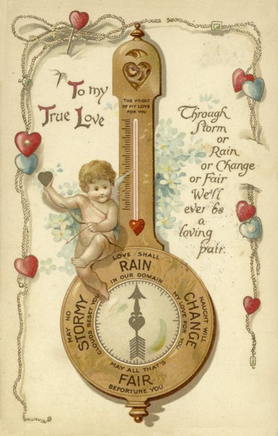Tarjeta de San Valentín, con barómetro de English School
