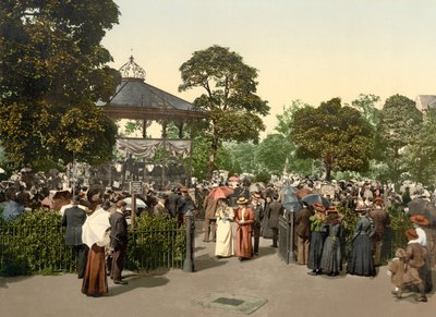 Valley Gardens, Harrogate, pub. 1900 (litografía en color) de English School