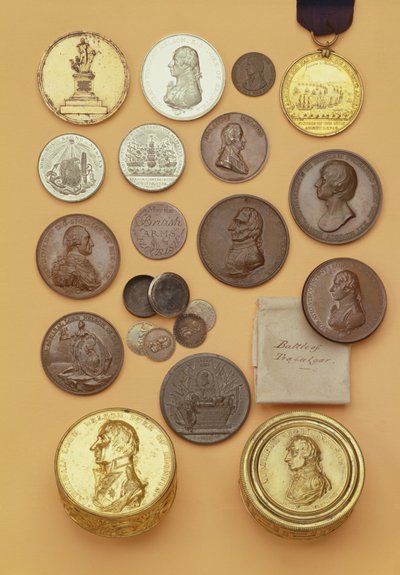 Varias medallas relacionadas con el Almirante Lord Nelson, 1798-1805 de English School