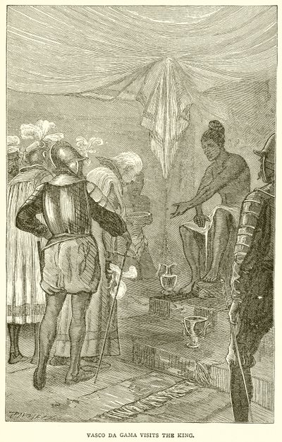 Vasco da Gama visita al rey de English School