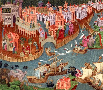 Venecia en 1338, de "A Short History of the English People" (Breve historia del pueblo inglés) de English School