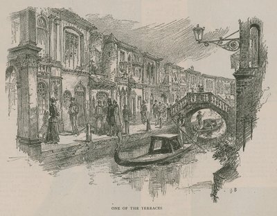 Venecia en Londres: Bocetos en Olympia - Una de las terrazas de English School