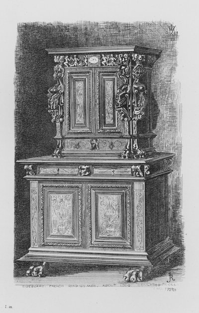 Museo Victoria y Alberto: Aparador, Renacimiento francés, alrededor de 1500 de English School