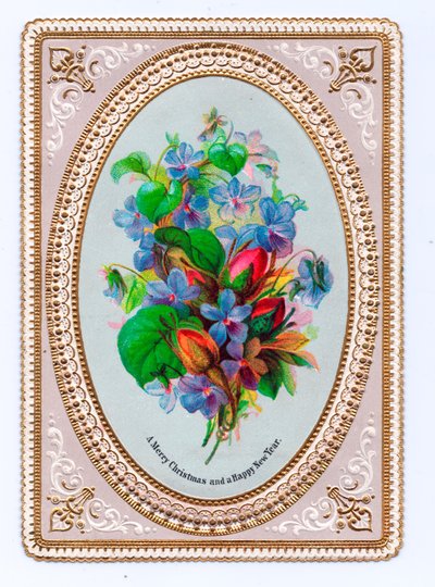 Tarjeta de Navidad Victoriana, c.1880 de English School