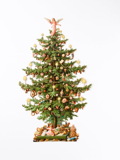 Tarjeta de Navidad victoriana, c.1880 de English School