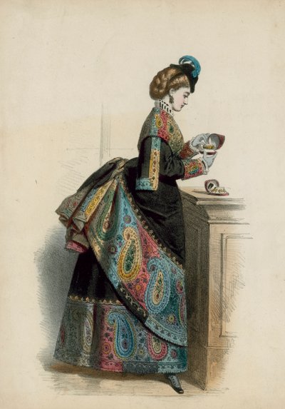 Placa de moda victoriana de English School