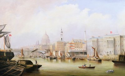 Vista del Támesis con Blackfriars y la Catedral de San Pablo al fondo de English School