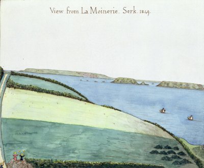 Vista desde la Moinerie, Serk, 1849 de English School