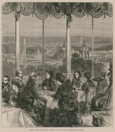 Vista desde el Gran Salón del Palacio de Cristal, comedor de verano de English School