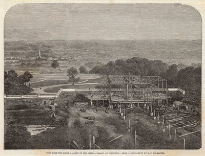 Vista desde la galería sur del Crystal Palace en Sydenham de English School