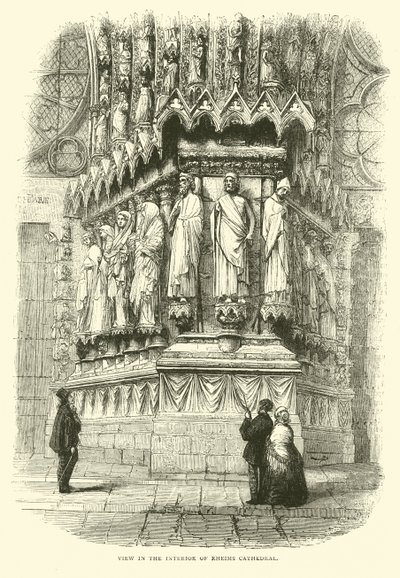 Vista en el interior de la Catedral de Reims, septiembre 1870 de English School
