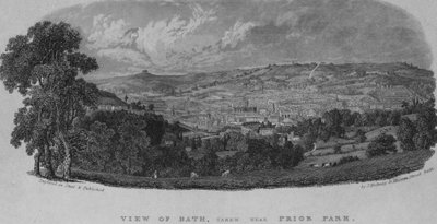 Vista de Bath, tomada cerca de Prior Park de English School