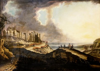 Vista del castillo de Dover (óleo sobre lienzo) de English School