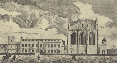Vista de Eaton College en Buckinghamshire, 1779 (grabado) de English School
