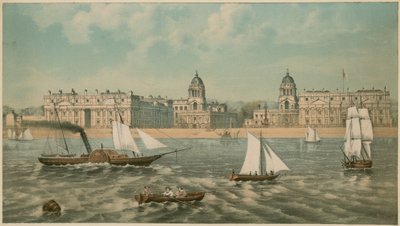 Vista del Hospital de Greenwich, Londres de English School