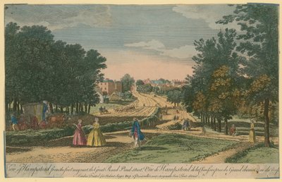 Vista de Hampstead desde el sendero junto a la Gran Carretera, Pond Street de English School
