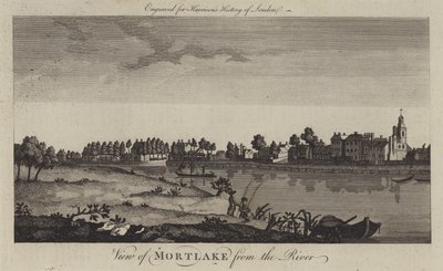 Vista de Mortlake desde el río Támesis de English School