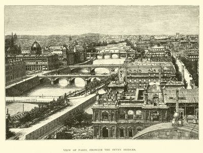 Vista de París, mostrando los siete puentes de English School