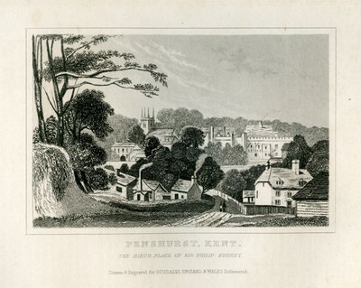 Vista de Penshurst, Kent, c.1840 de English School
