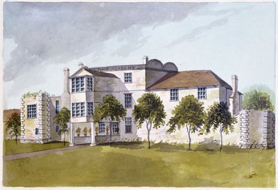 Vista de la Casa de Sir Noel de Caron, 1809 de English School