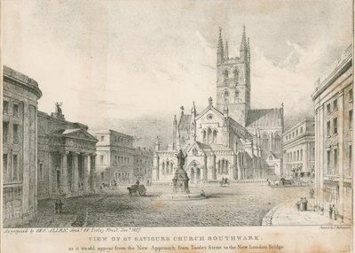 Vista de la Iglesia de St Saviours, Southwark de English School