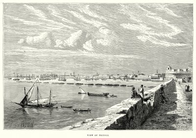 Vista de Trípoli (grabado) de English School