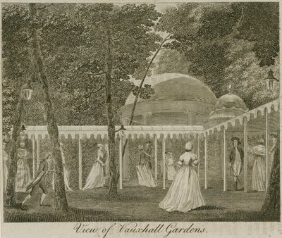 Vista de Vauxhall Gardens, Londres de English School